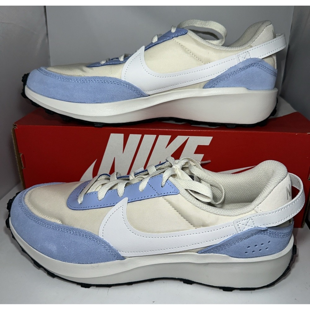 Nike‎ Waffle Debut Running Mens Size 9.5/Womens 11 Pearl Blue White DH9523-007
